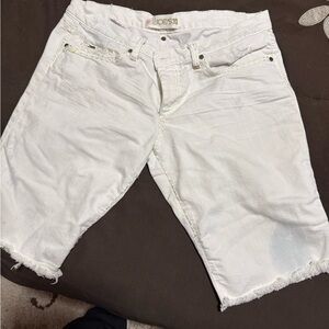 Guess White Denim Shorts